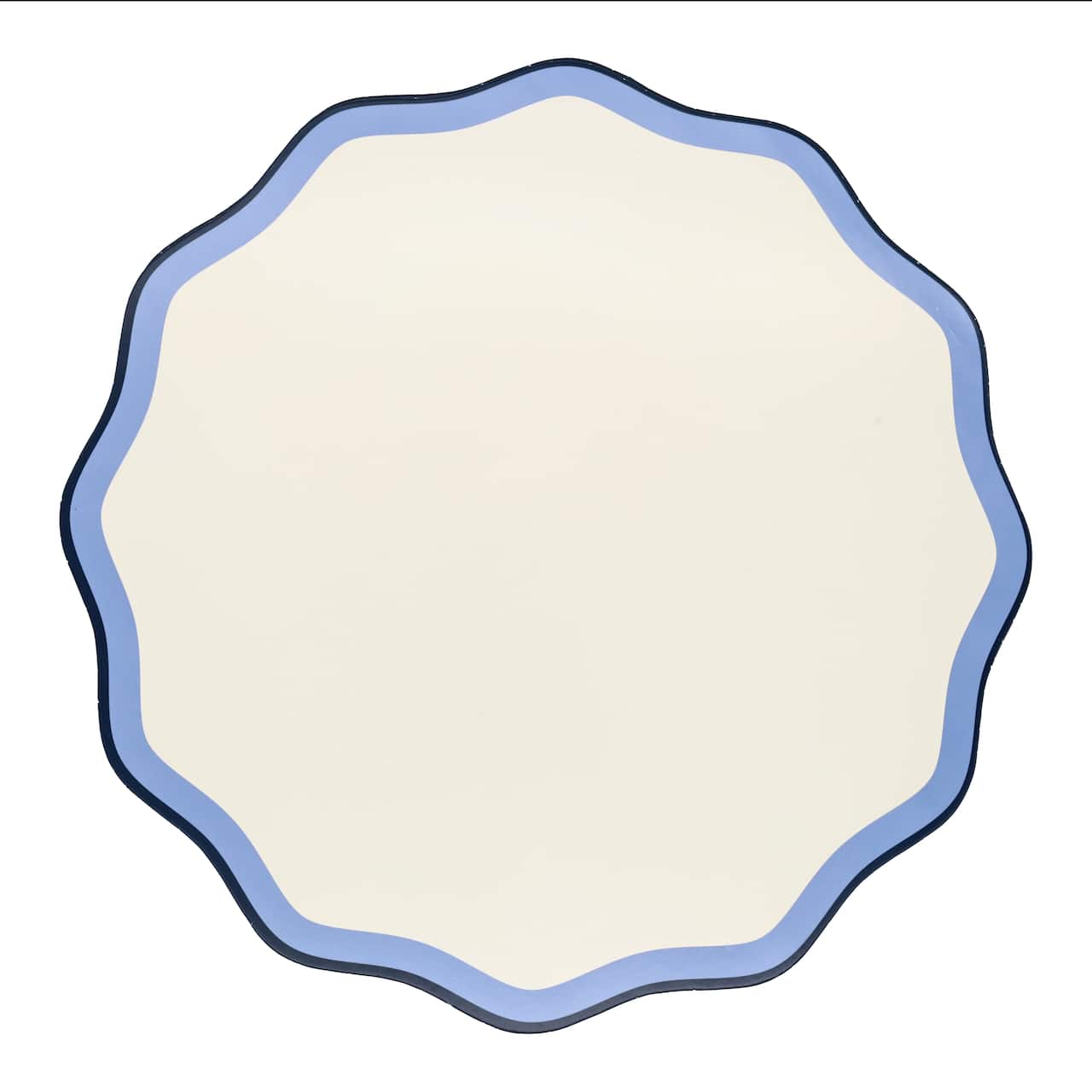 12" Modern Coast Blue Scalloped Rim Decorative Chargers 10ct. by Celebrate It™